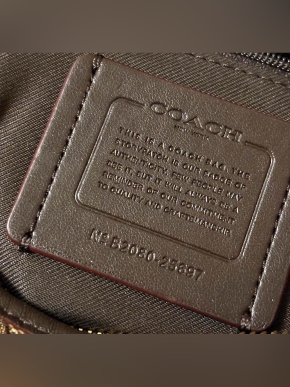 Coach Brown Signature Canvas Crossbody with Dark Leather Trim - Picture 10 of 16